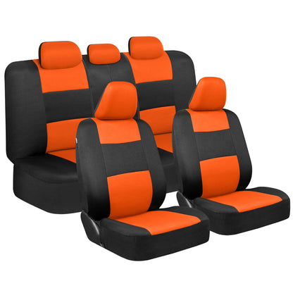 BDK PolyPro Car Seat Covers Full Set, Front and Rear Split Bench Seat Covers for Cars, Easy to Install Car Seats Cover Set and Accessories for Auto Trucks Van SUV