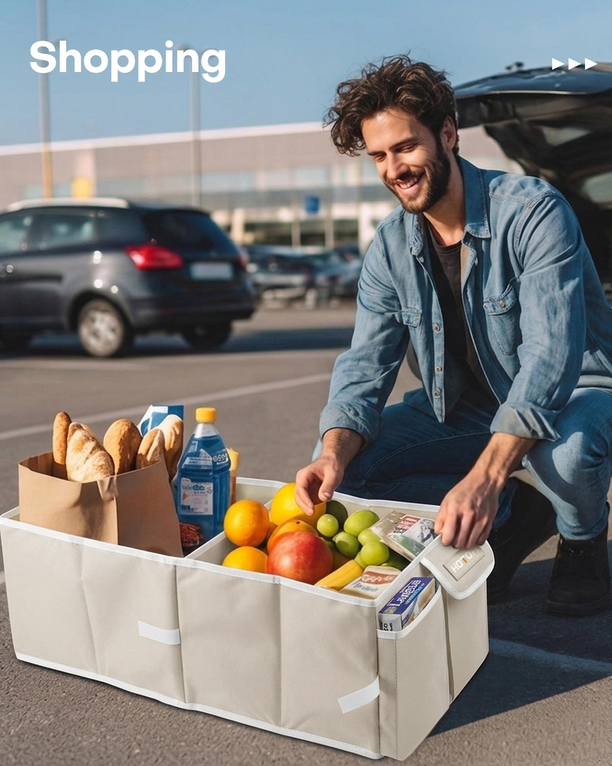Foldable Trunk Organizer With Reinforced Storage