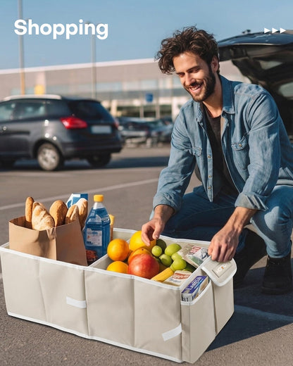 Foldable Trunk Organizer With Reinforced Storage