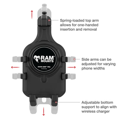 Quick-Grip Pro Phone Mount With Twist-Lock Base