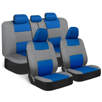 BDK PolyPro Car Seat Covers Full Set, Front and Rear Split Bench Seat Covers for Cars, Easy to Install Car Seats Cover Set and Accessories for Auto Trucks Van SUV