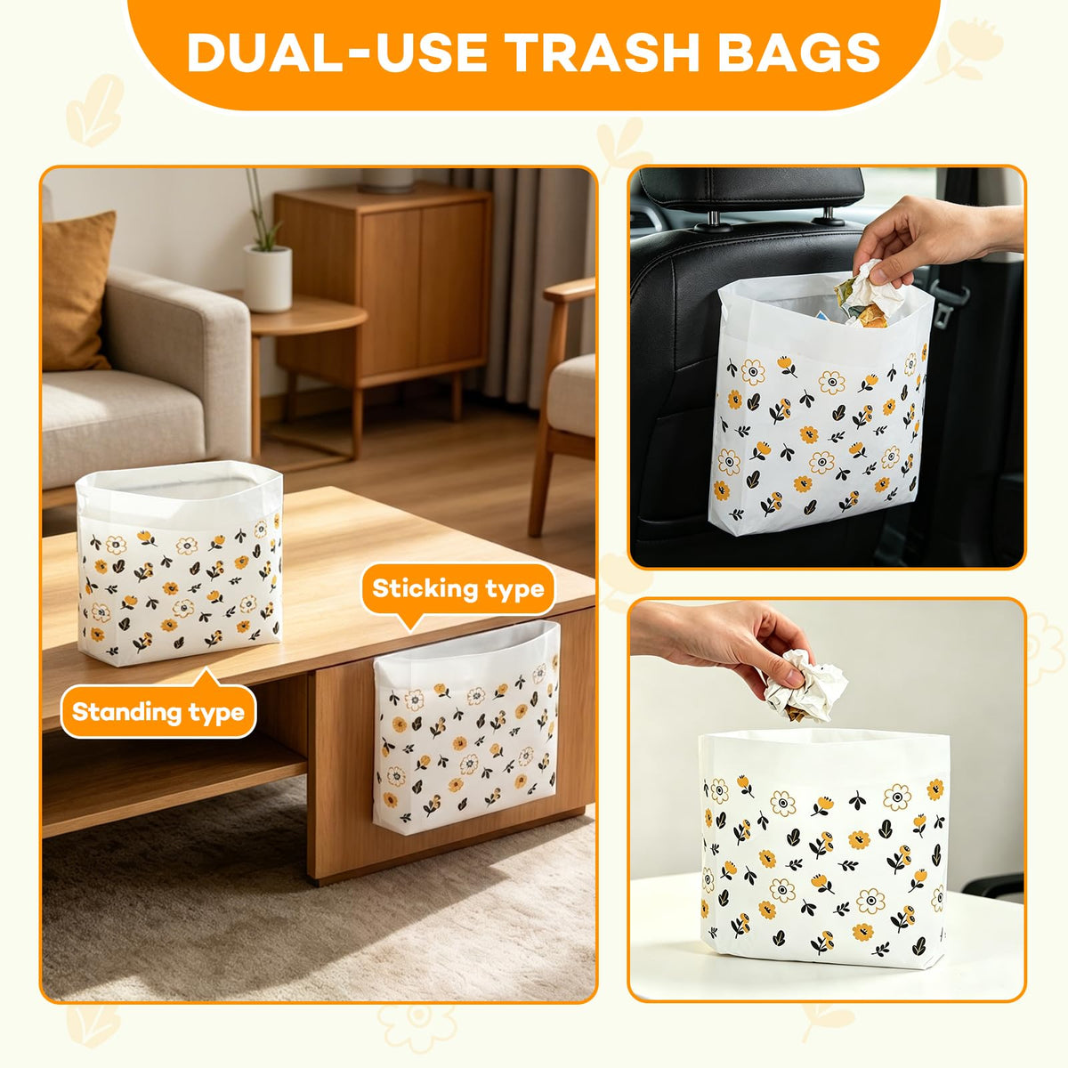 Leakproof Hanging Car Trash Bags
