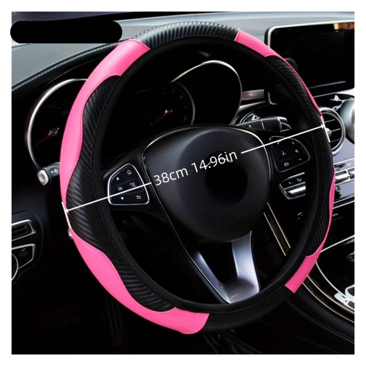 Carbon Pattern Anti-Slip Steering Wheel Cover