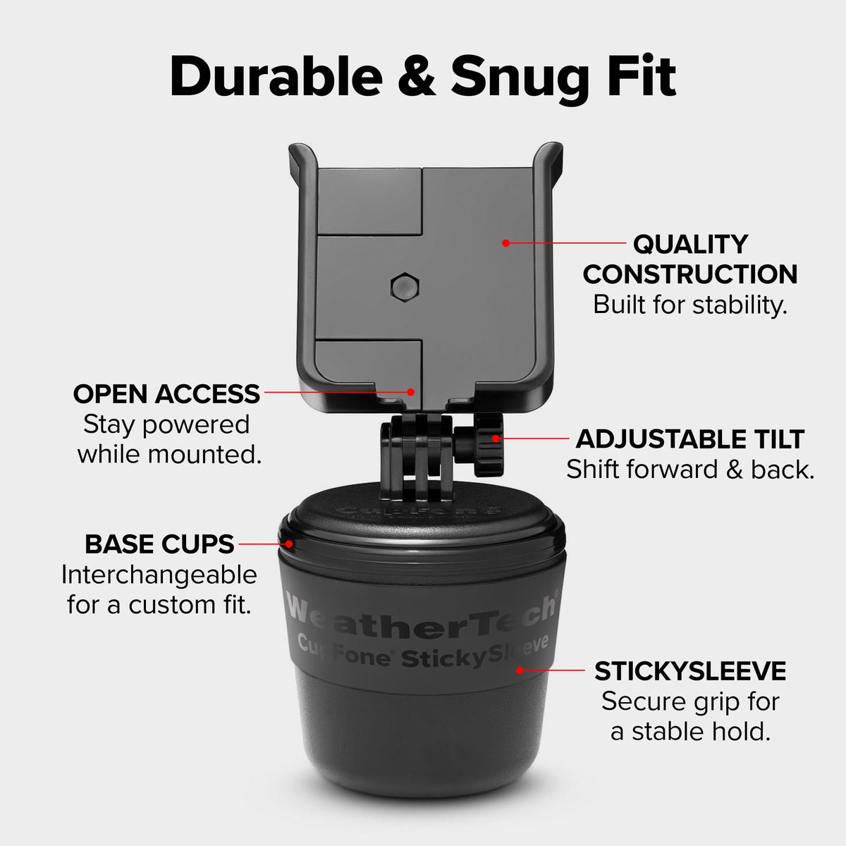 Cup Holder Phone Mount With Adjustable Secure Fit
