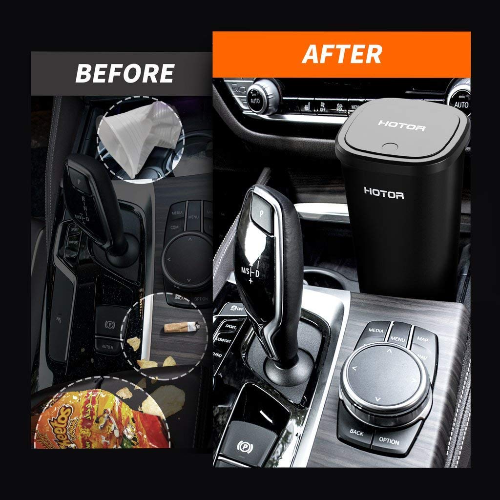 Compact Car Trash Cans With Lids – 2 Pack