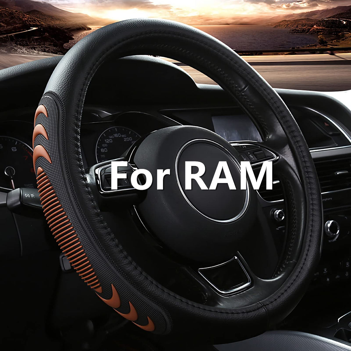 Dodge RAM Anti-Slip Leather Steering Wheel Cover