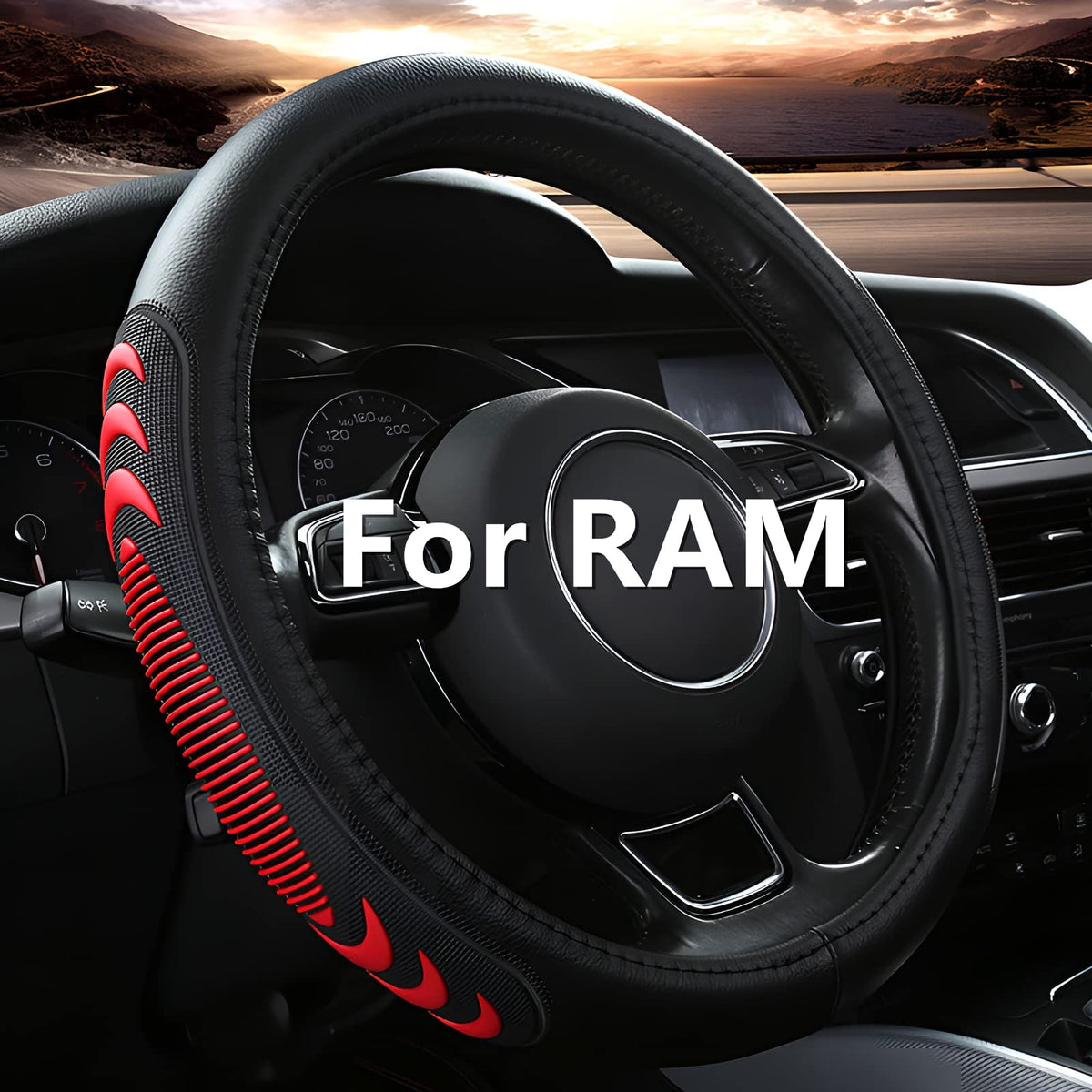 Dodge RAM Anti-Slip Leather Steering Wheel Cover