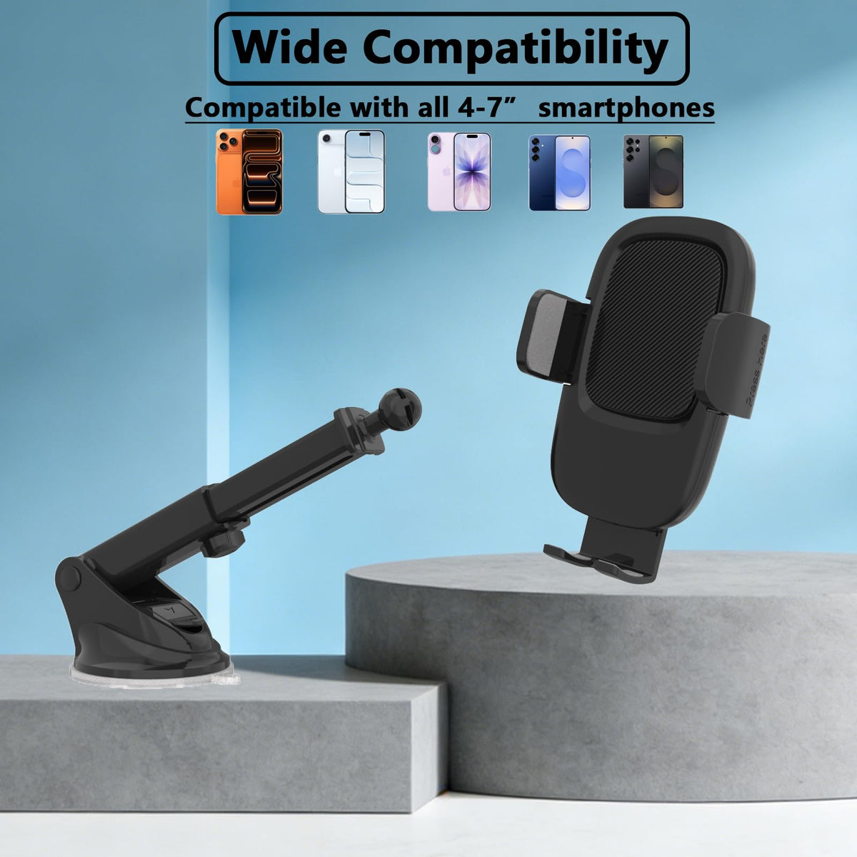 Universal Car Phone Mount With Strong Suction