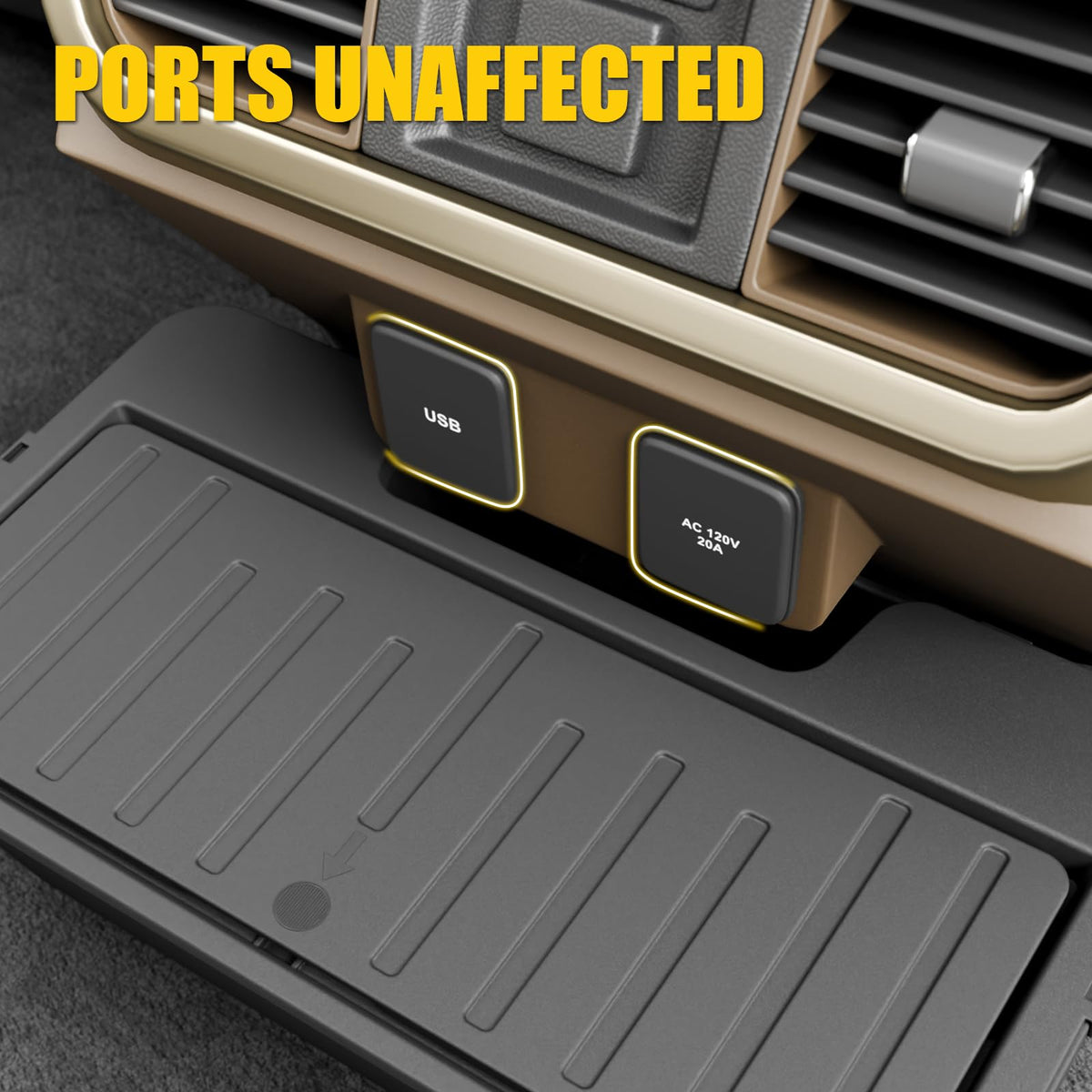 Ford Maverick Armrest Trash Can With Cup Holders