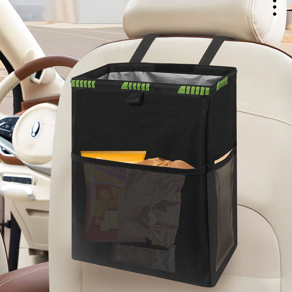 Collapsible Car Trash Bin With Waterproof Lining