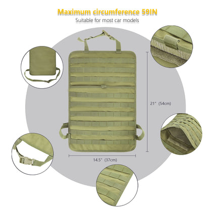 Tactical Seat Back Organizer With Detachable Pouches