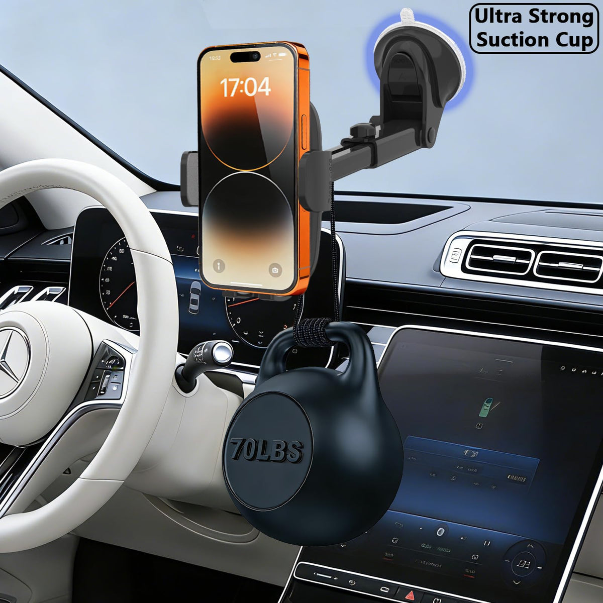 Universal Car Phone Mount With Strong Suction