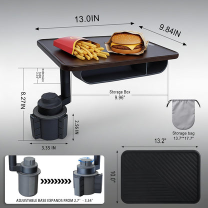 Rotating Cup Holder Laptop Desk for Cars