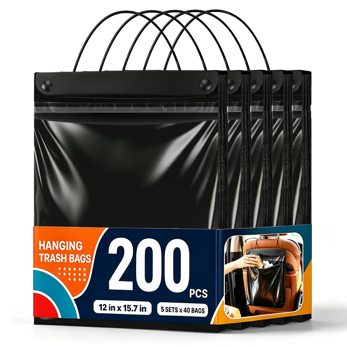 Leakproof Hanging Car Trash Bags