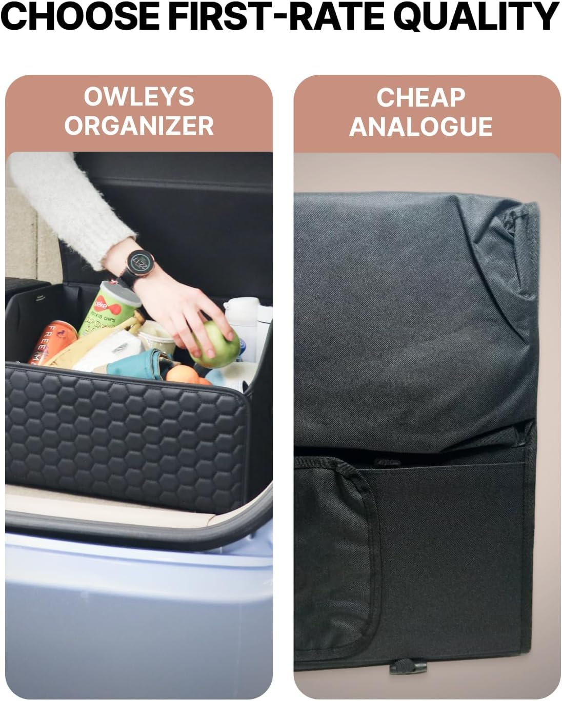 PU Leather Trunk Organizer With Secure Lid