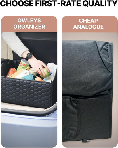 PU Leather Trunk Organizer With Secure Lid