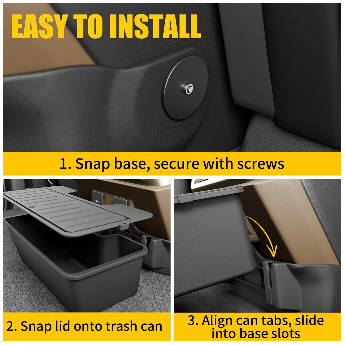 Ford Maverick Armrest Trash Can With Cup Holders