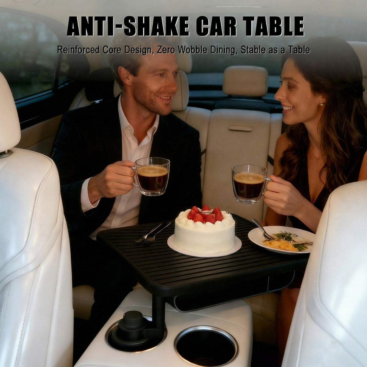 Rotating Cup Holder Laptop Desk for Cars