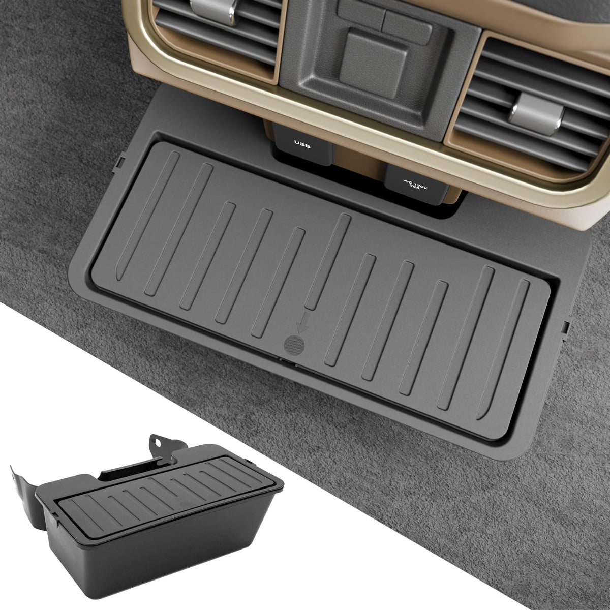 Ford Maverick Armrest Trash Can With Cup Holders
