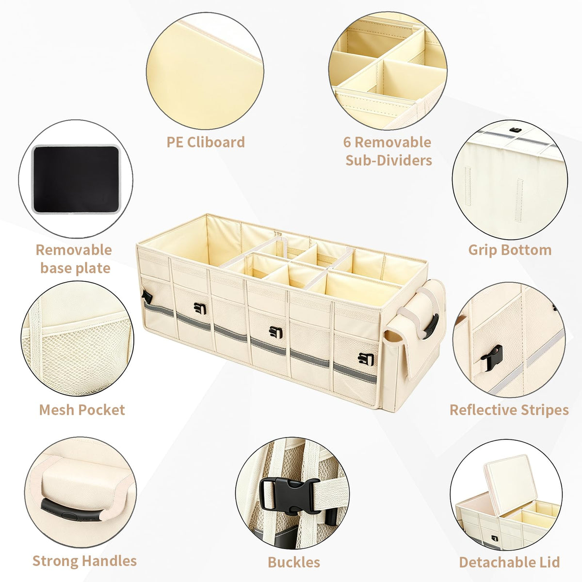Structured Trunk Organizer for Cars and SUVs