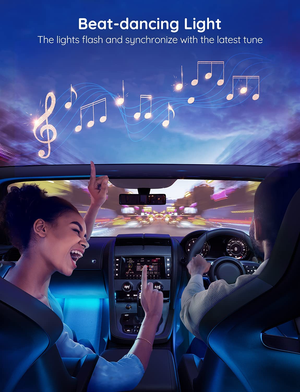 Smart RGB Car Interior Lights With App Control