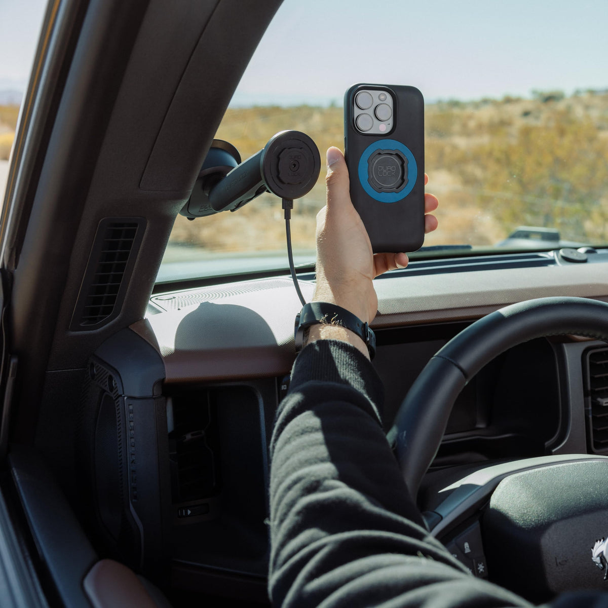 MagSafe Suction Phone Mount With Wireless Charging