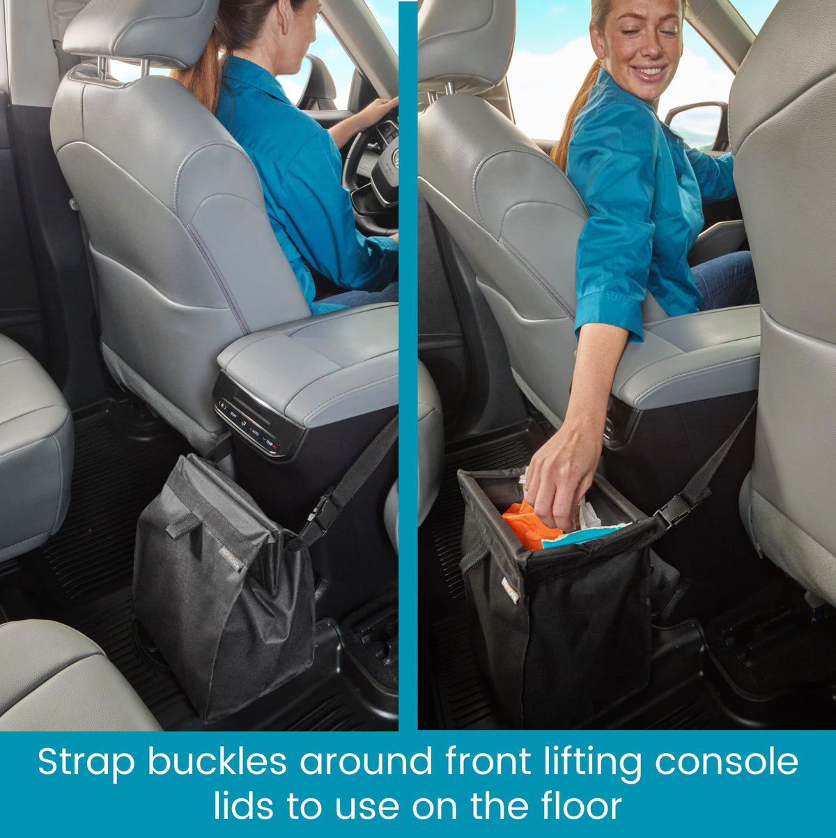 Car Trash Can With Push-Close Waterproof Lid
