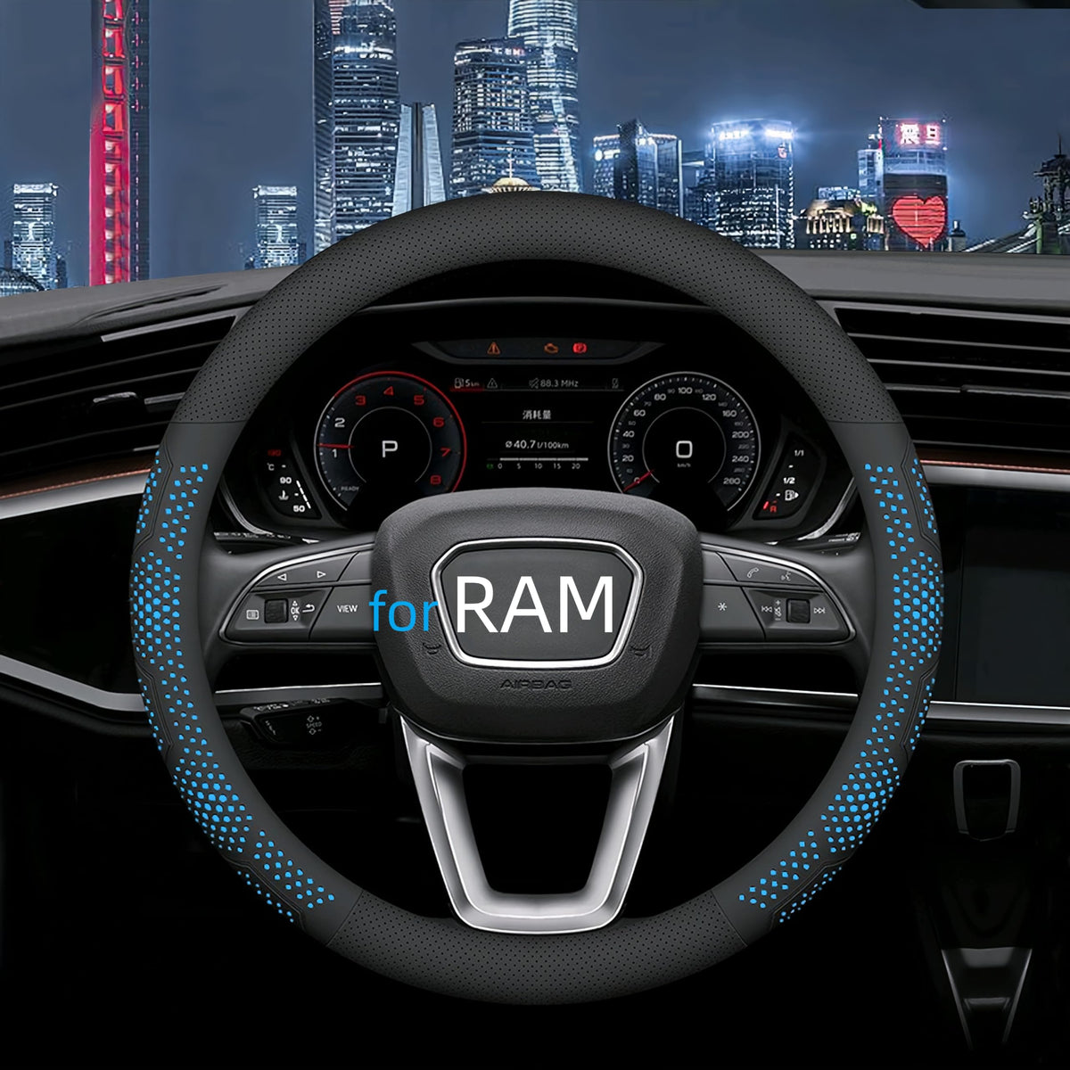 Dodge RAM Anti-Slip Leather Steering Wheel Cover