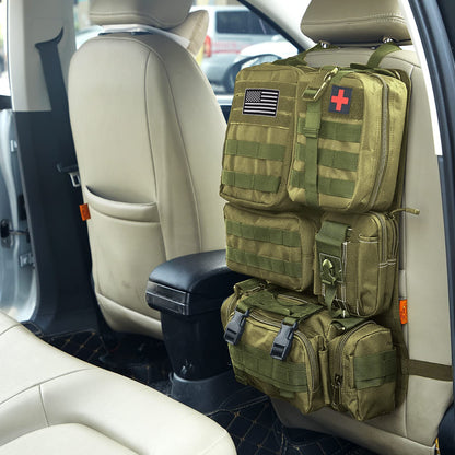 Tactical Seat Back Organizer With Detachable Pouches