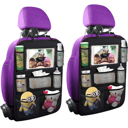 Travel Backseat Organizer With Touchscreen Holder