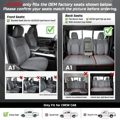 RAM 1500 Tailored Leather Seat Covers