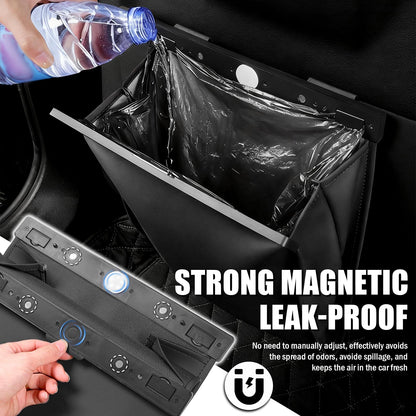 Magnetic Car Trash Bin With Leakproof Liner