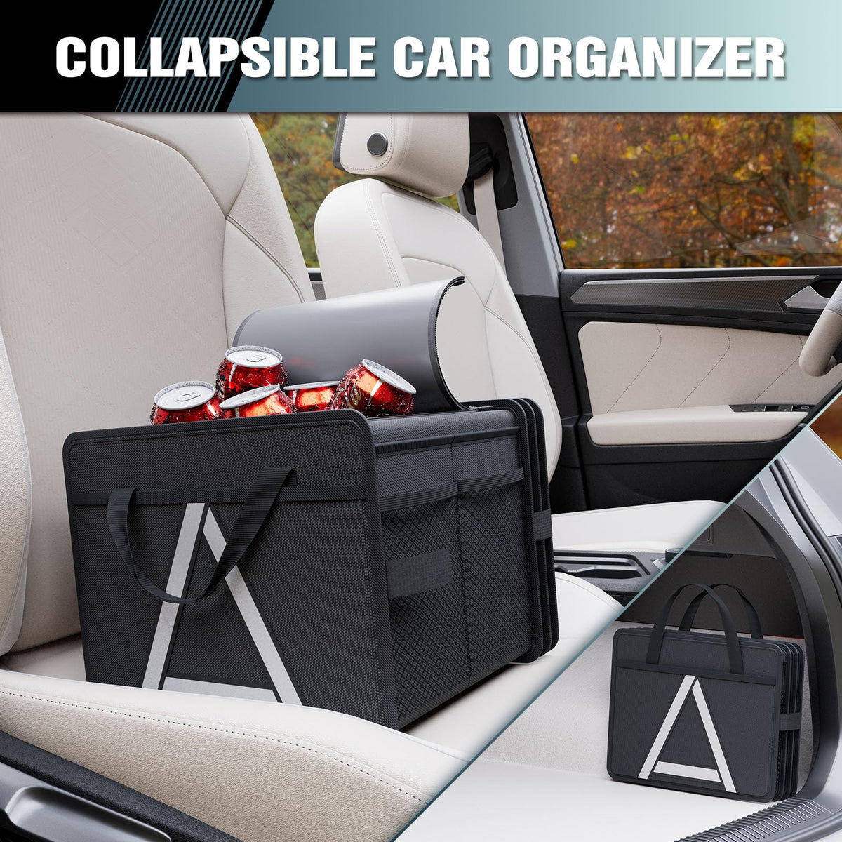 Insulated Trunk Organizer With Three Compartments
