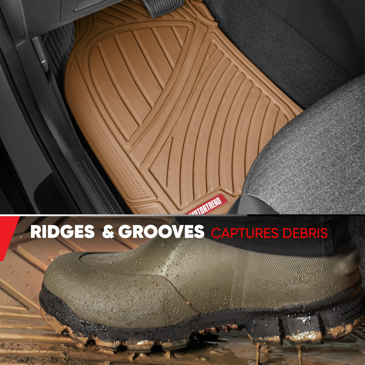 Motor Trend MT-773-801-BK Black Floor Mats