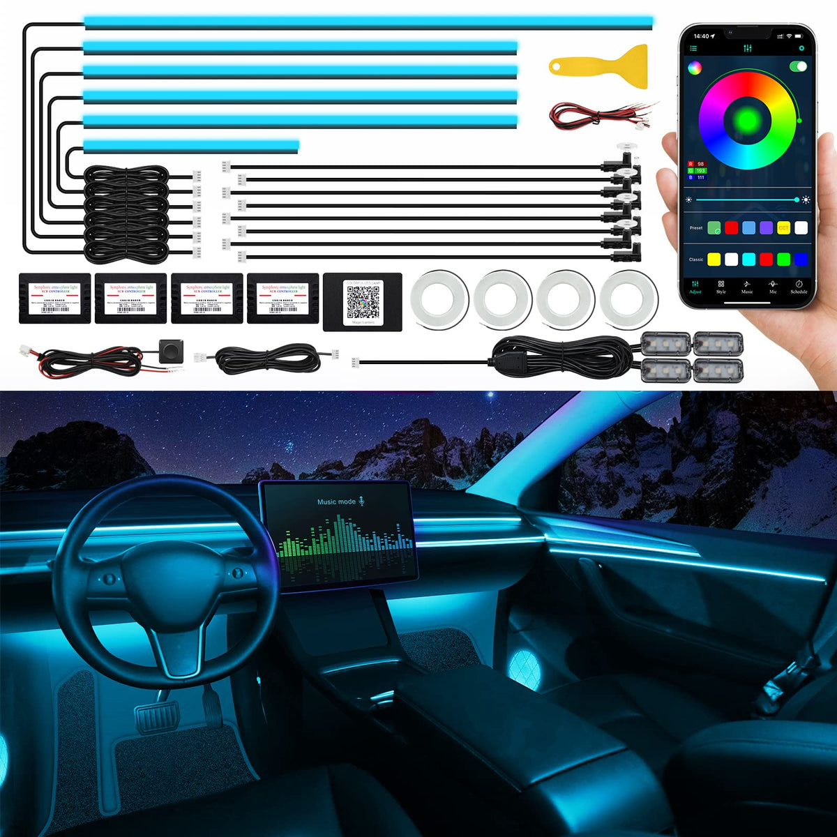Dreamcolor RGB Ambient Lights With Music Sync