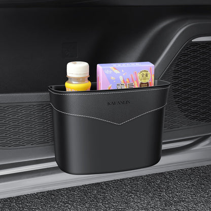Mini Car Trash Can With Bag Organizer