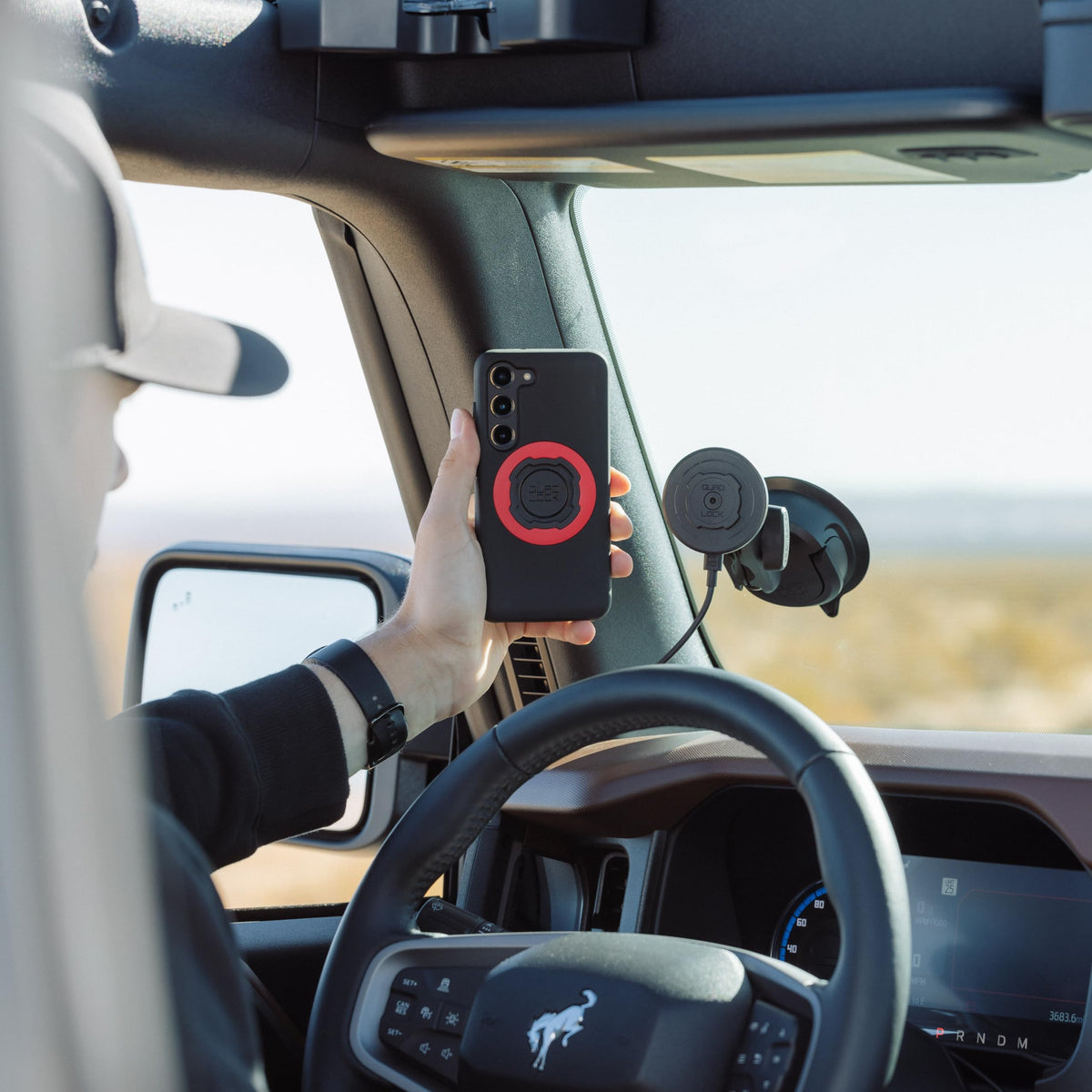 MagSafe Suction Phone Mount With Wireless Charging