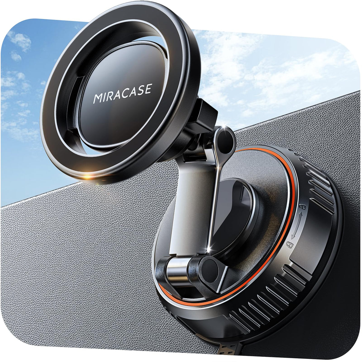 Vacuum MagSafe Car Mount With 360° Adjustment