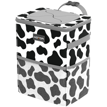 Leakproof Car Trash Can With Storage Pockets
