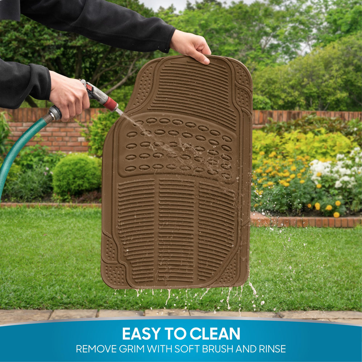 Clear All-Weather Floor Mats With Anti-Slip Grip