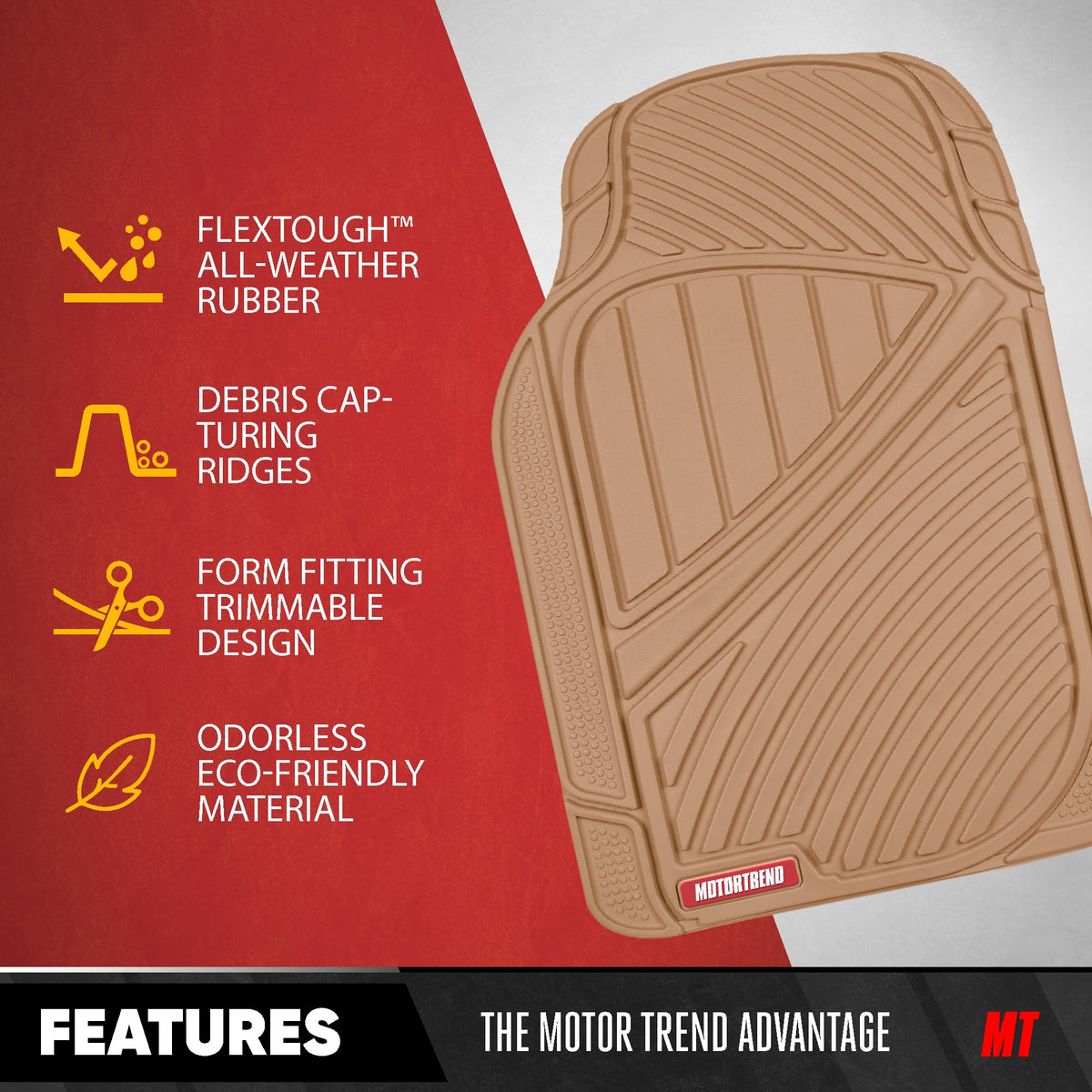 Motor Trend MT-773-801-BK Black Floor Mats