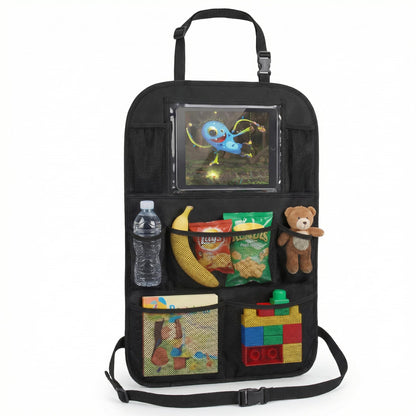 Travel Backseat Organizer With Touchscreen Holder