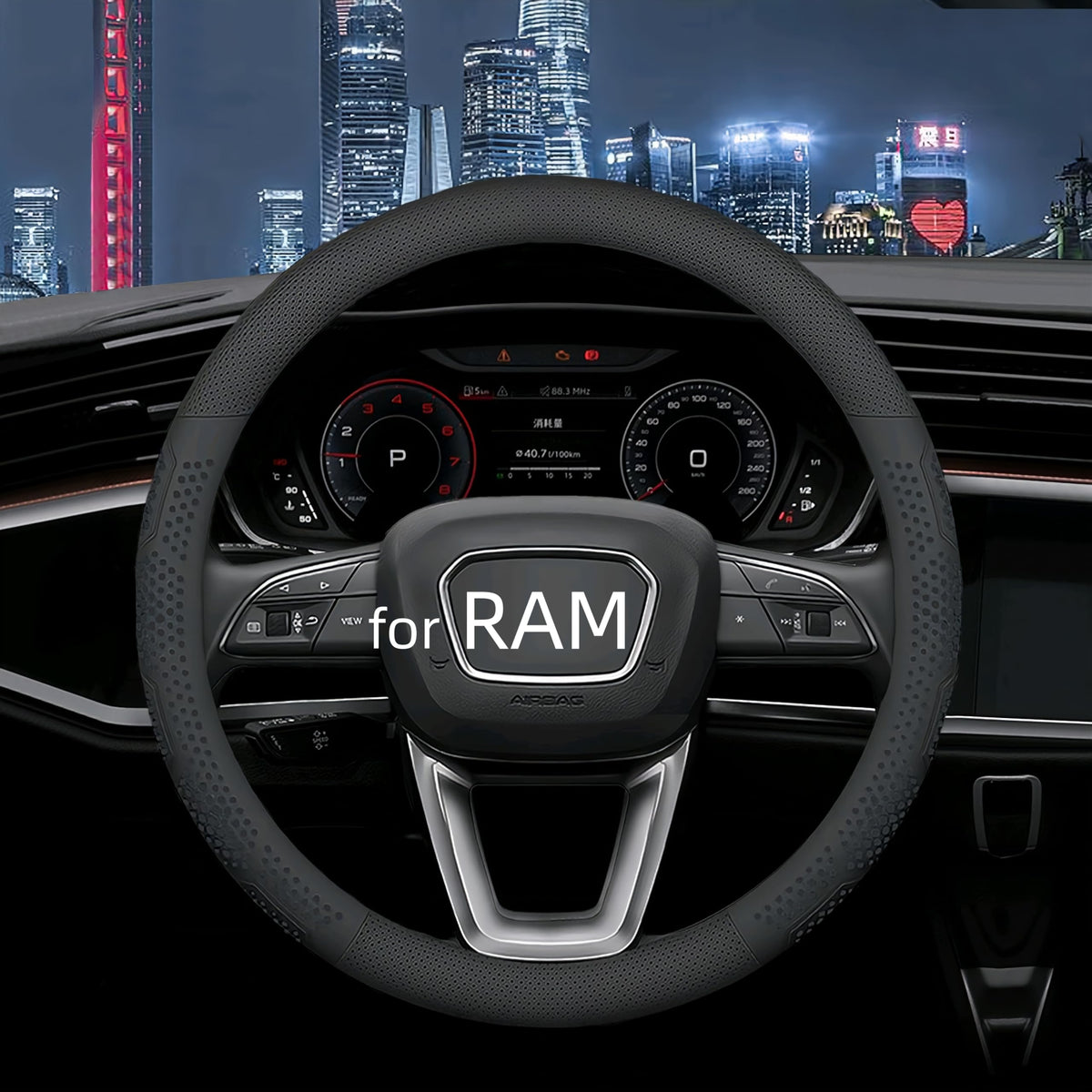Dodge RAM Anti-Slip Leather Steering Wheel Cover