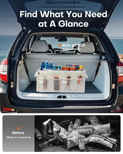 Foldable Trunk Organizer With Reinforced Storage