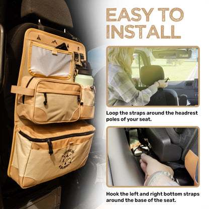Premium Seat Back Organizer for Cars and Campervans