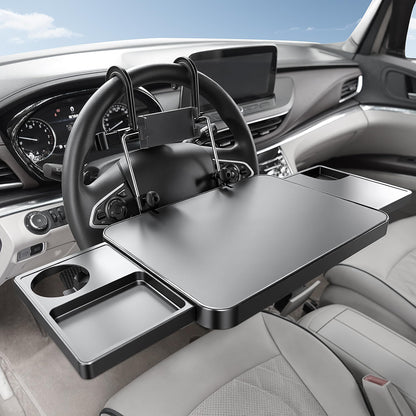 Large Steering Wheel Laptop Tray With Phone Holder