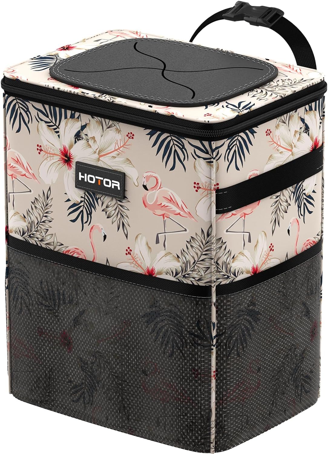 Leakproof Car Trash Can With Storage Pockets
