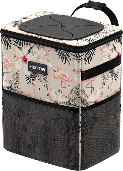 Leakproof Car Trash Can With Storage Pockets