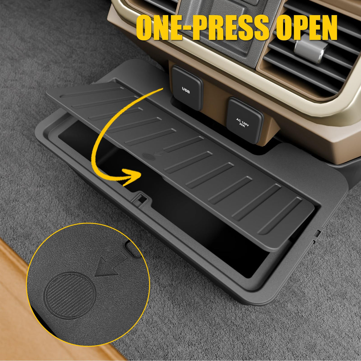 Ford Maverick Armrest Trash Can With Cup Holders