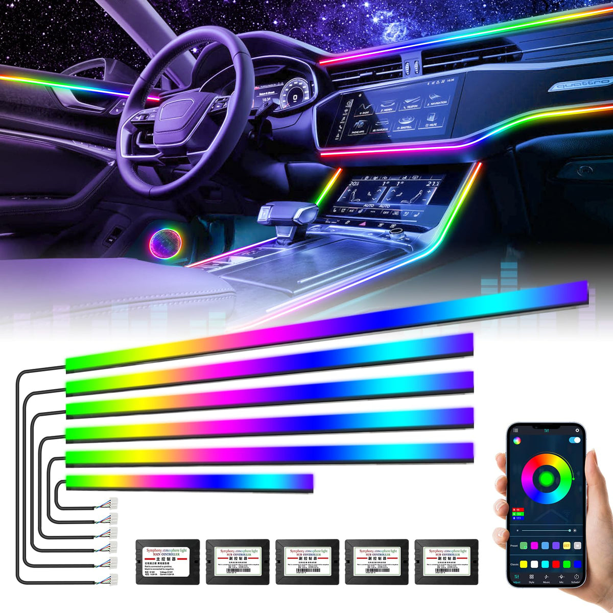 RGB Acrylic Interior Ambient Light Kit